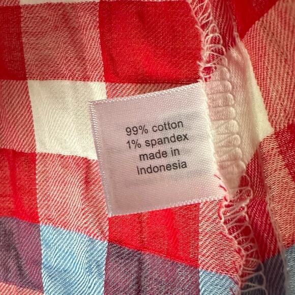 Lane Bryant Red and Blue Check Blouse NEW - Picture 7 of 7